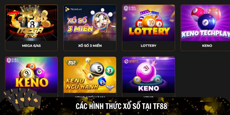 Những hình thức xổ số TF88